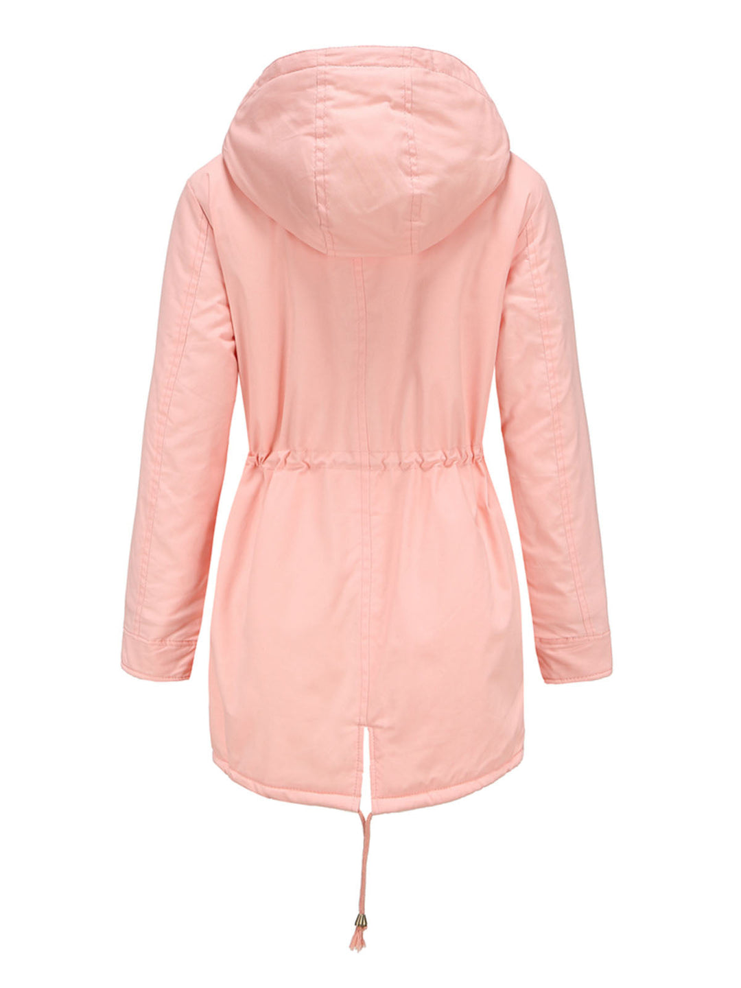 Damen Midiparka mit Kapuze | Langer Parka mit Frontreißverschluss und geradem Schnitt für Alltag, Büro und kalte Tage