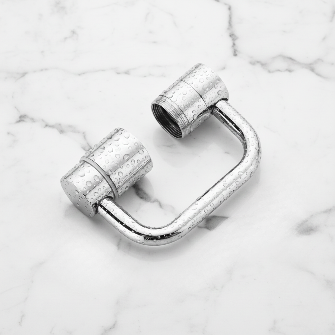 Faucet attachment 1080° rotatable for sink – HydroTwist | 2 spray modes, splash-free | Tool-free installation in 30 seconds