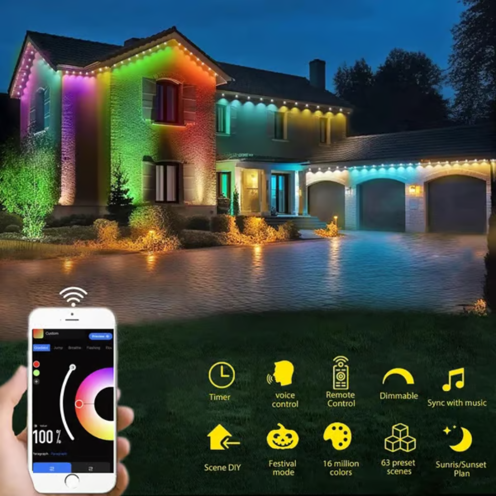 EverGlow – Smarte Regenbogen-LED-Außenbeleuchtung
