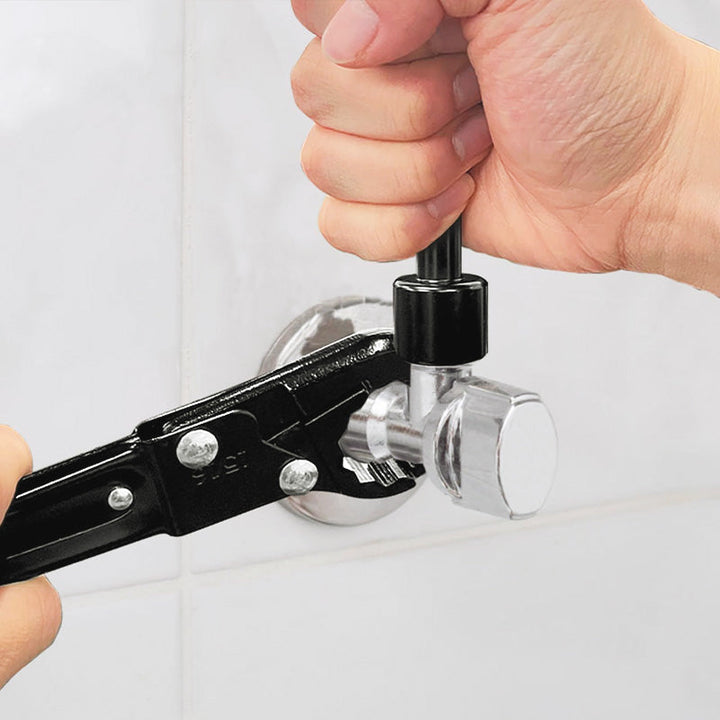 Rohrzangen Set aus Hochkohlenstoffstahl | Verstellbarer Rohrschlüssel &amp; Winkelventilschlüssel | Sanitär Werkzeug Set