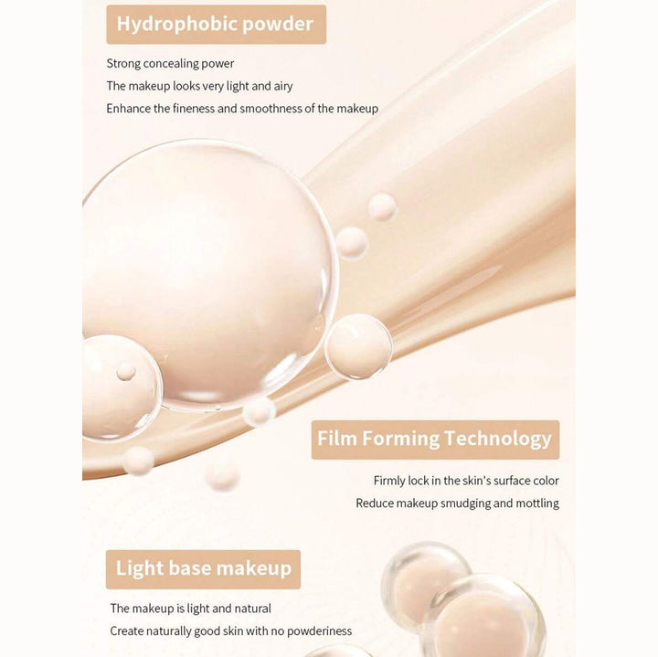 Cushion Foundation Compact mit Feuchtigkeitspflege | Leichte Deckkraft &amp; Soft-Focus Finish | Natürlich Ebenmäßiger Teint | Inklusive Puff-Applikator