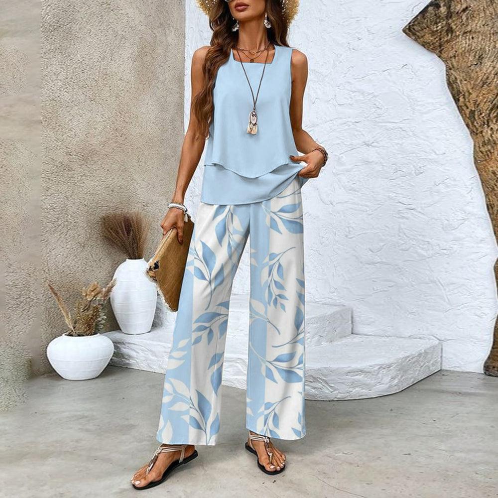 Damen Sommerset zweiteilig | Bequemes Outfit für Strand, Stadt und Urlaub | Leichter Sommerlook