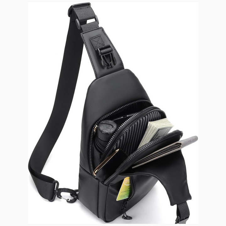 Anti-Diebstahl Crossbody Tasche | Wasserabweisende Reisetasche mit versteckten Reißverschlüssen | 6+ Fächer für Handy &amp; Reisepass