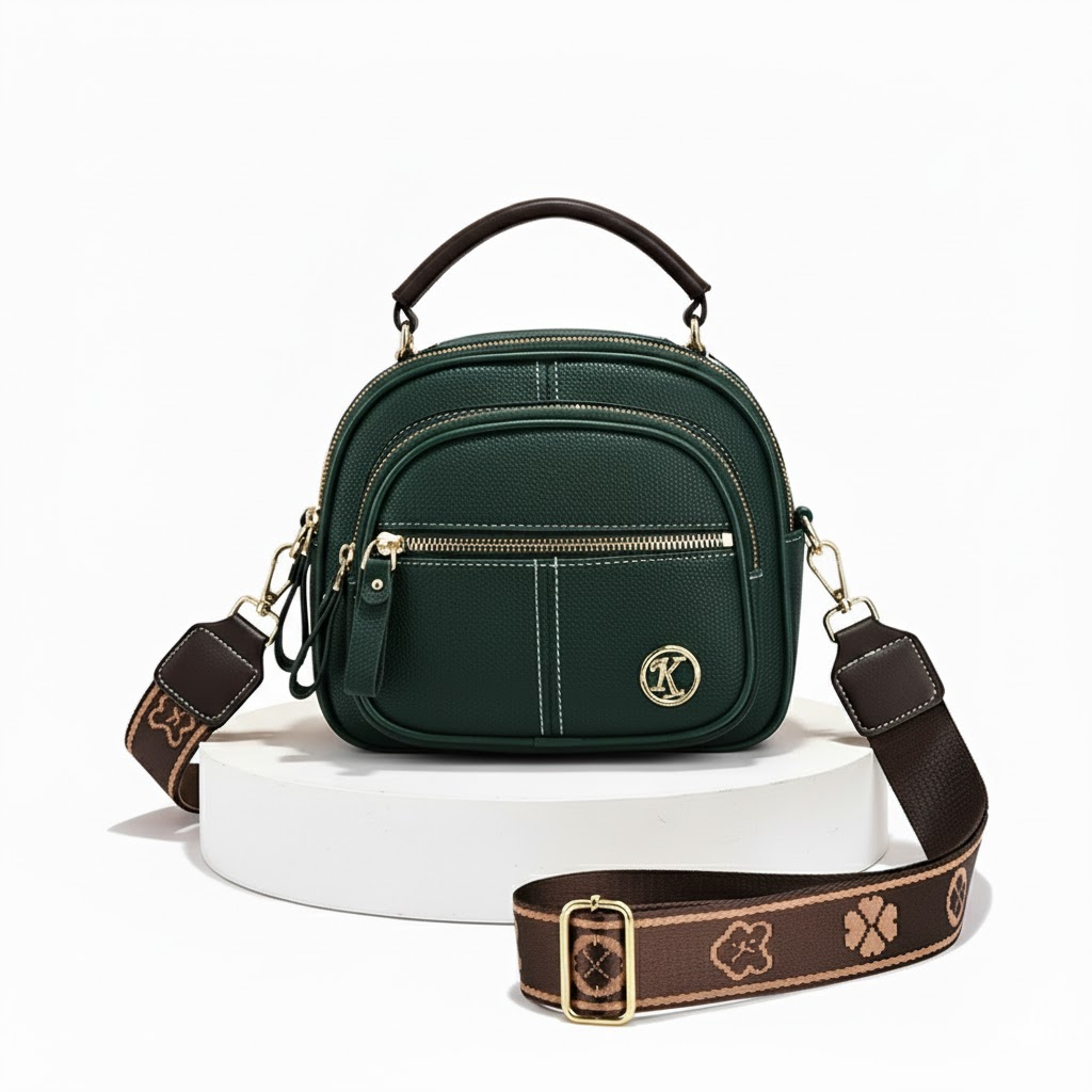 Crossbody/shoulder bag with multiple compartments | Compact &amp; organized with zipper | Adjustable strap | Everyday travel-proof