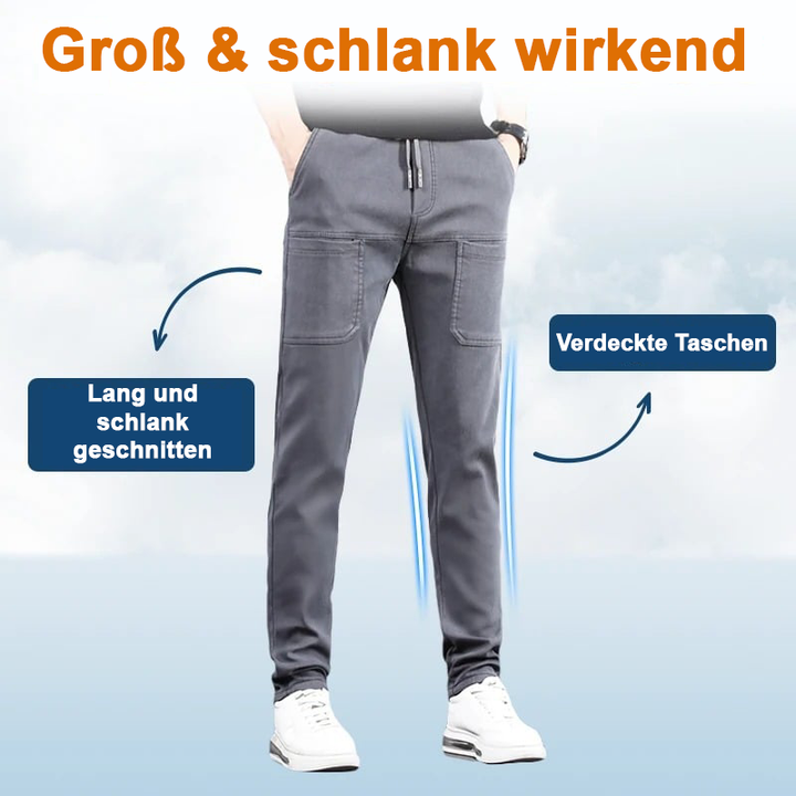 Herren Cargo-Hose mit 6 Taschen | Hochelastisch, wasserabweisend &amp; schnelltrocknend | Knitterarm, formstabil | S–4XL