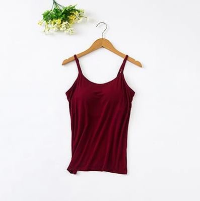 Tanktop mit integriertem BH für Damen | BH Top 2-in-1 mit Halt &amp; Komfort | Verstellbare Träger | BH-Komfort Shirt