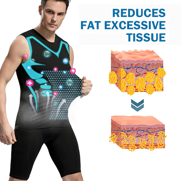 Kompressionsweste Herren | Formend für Brust &amp; Bauch, nahtlos und atmungsaktiv unter Kleidung