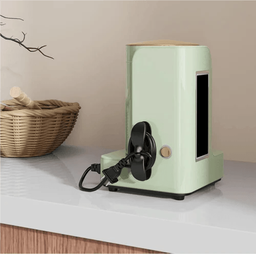 Kabelaufwickler für Küchengeräte aus flexiblem Gummi | Starkes Klebepad, Einhand-Aufwickeln | Für Kaffeemaschine, Airfryer &amp; mehr | 3 Farben