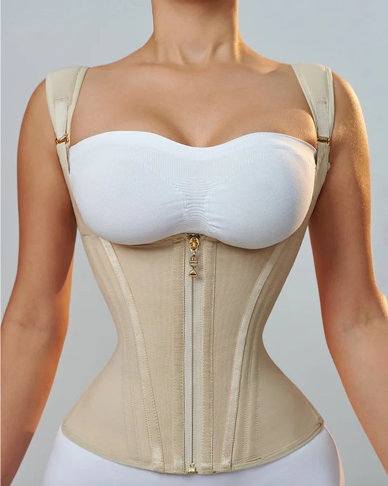 Damen Shapewear Korsett Body | Figurformender Body Shaper mit Starker Unterstützung | Atmungsaktiv &amp; Komfortabel