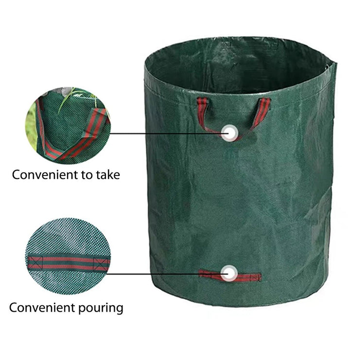 Gartenabfallsack aus reißfestem Polypropylen | 60–300 L Laubsack mit verstärkten Griffen | Faltbar, extra große Öffnung