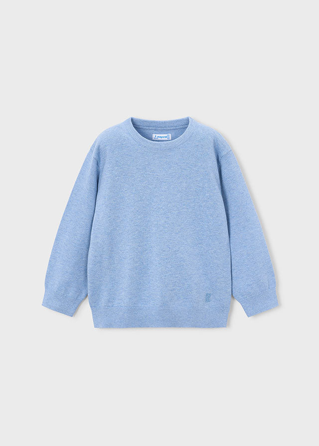 Jungen Strickpullover mit Rundhals | Klassischer Kinderpullover mit gerippten Abschlüssen für Alltag und Freizeit