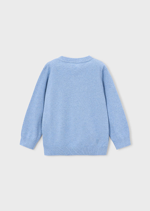 Jungen Strickpullover mit Rundhals | Klassischer Kinderpullover mit gerippten Abschlüssen für Alltag und Freizeit
