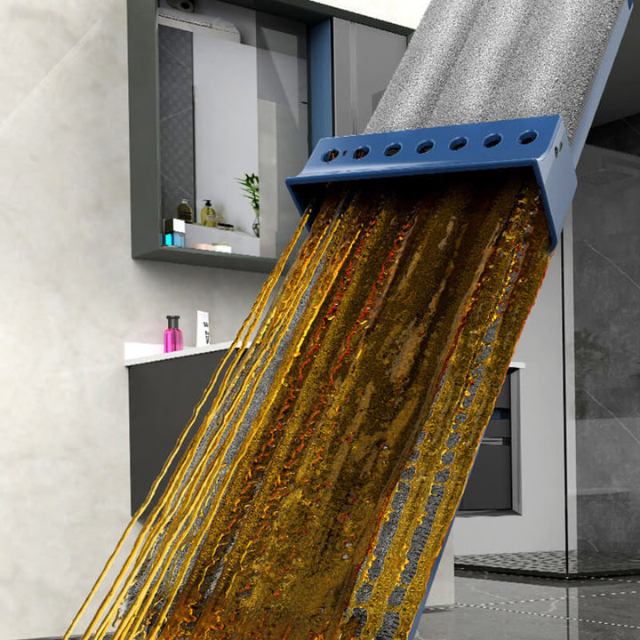 Flat Mop with Self-Wringer &amp; Dirt Comb | 360° Rotating Mop Head | Stainless Steel Handle 126 cm | 2 Microfiber Pads