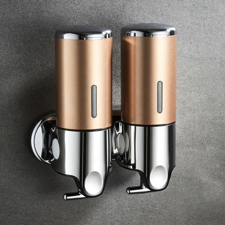Distributore di sapone da parete | Acciaio inox e ABS | Design moderno | Salvaspazio e ricaricabile