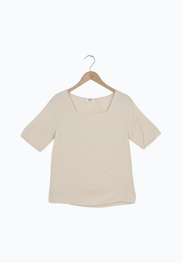 Damen Blusenshirt | PAULINA aus TENCEL Lyocell mit eckigem Ausschnitt und Halbarm