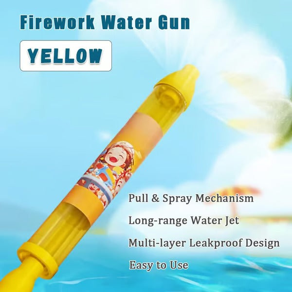 Wasserspritzspielzeug mit Feuerwerks-Effekt | Pump-Design zum Ziehen &amp; Spritzen | Extra großes Wasservolumen | 45 cm | ab 3 Jahren