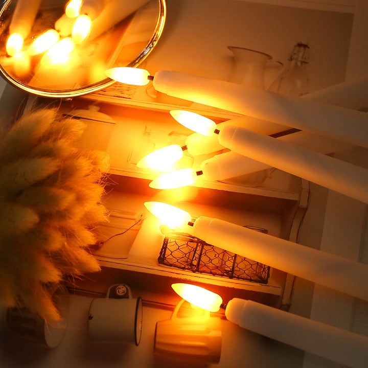 LED Stabkerzen 27,5 cm mit Fernbedienung | Dimmbare flammenlose Kerzen mit Timer und bis zu 50 Std. Batterielaufzeit