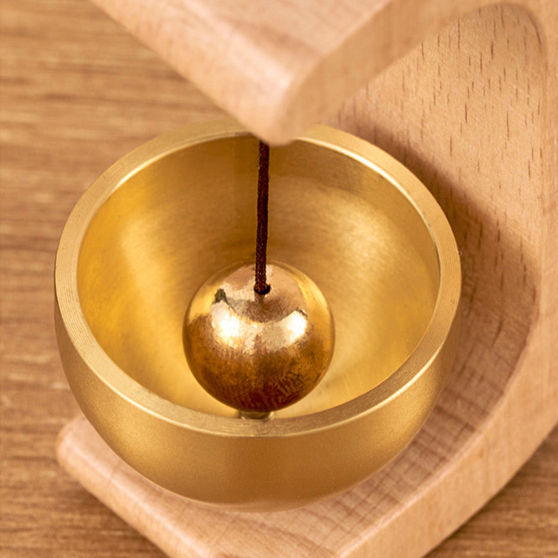 Campanello magnetico in noce/faggio | Dolce melodia “reset” all’apertura | Senza attrezzi su metallo | 2,5×4×7,5 cm
