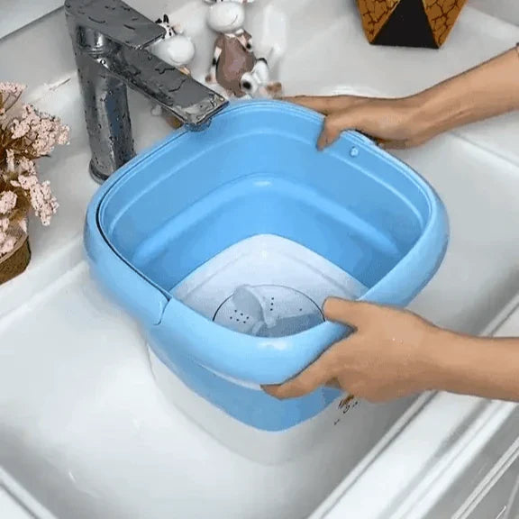 Foldable mini washing machine 3L | 3 wash modes + 2 min spin | 1.5 kg travel washing device | For camping, dorm &amp; vacation