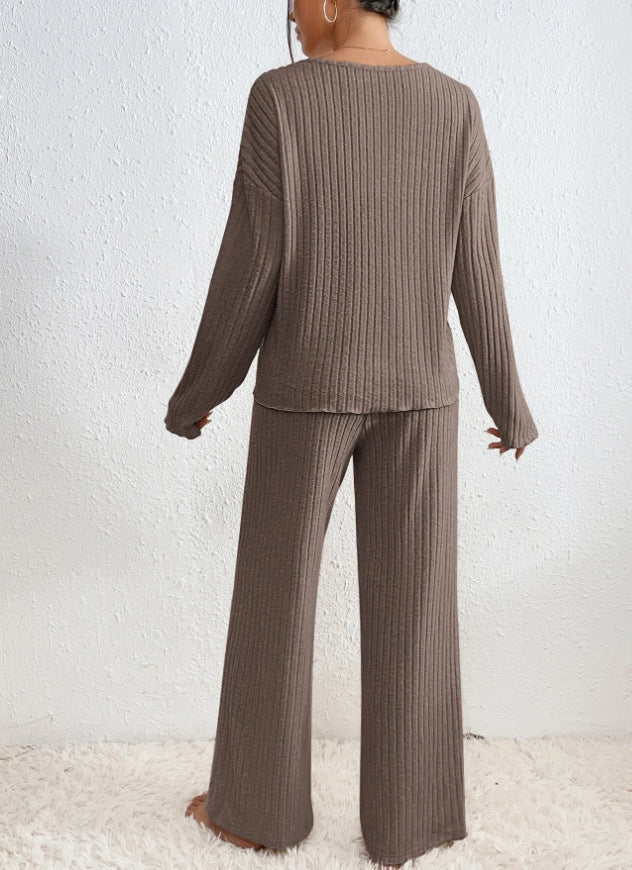 Daphne | Stilvolles geripptes Design Zweiteiliges Set für Damen