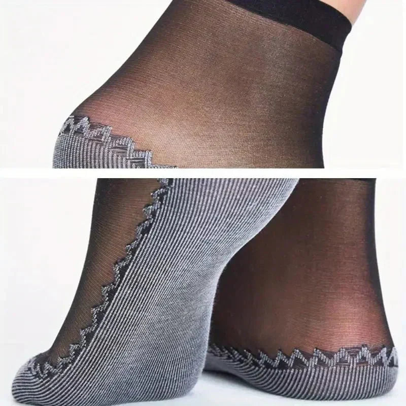 5+5 Gratis | Damen Anti-Rutsch Socken | Atmungsaktiv &amp; Verstärkte Zehen | Unsichtbare No-Show Passform für Sommer