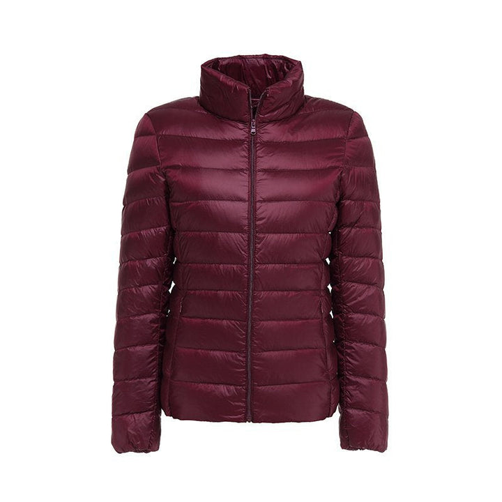 Damen Daunenjacke mit Steppmuster | Figurbetonte hüftlange Jacke mit elastischen Bündchen für Freizeit und Outdoor-Aktivitäten