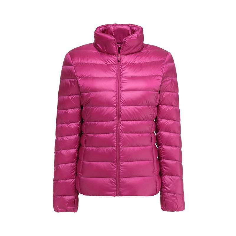 Damen Daunenjacke mit Steppmuster | Figurbetonte hüftlange Jacke mit elastischen Bündchen für Freizeit und Outdoor-Aktivitäten