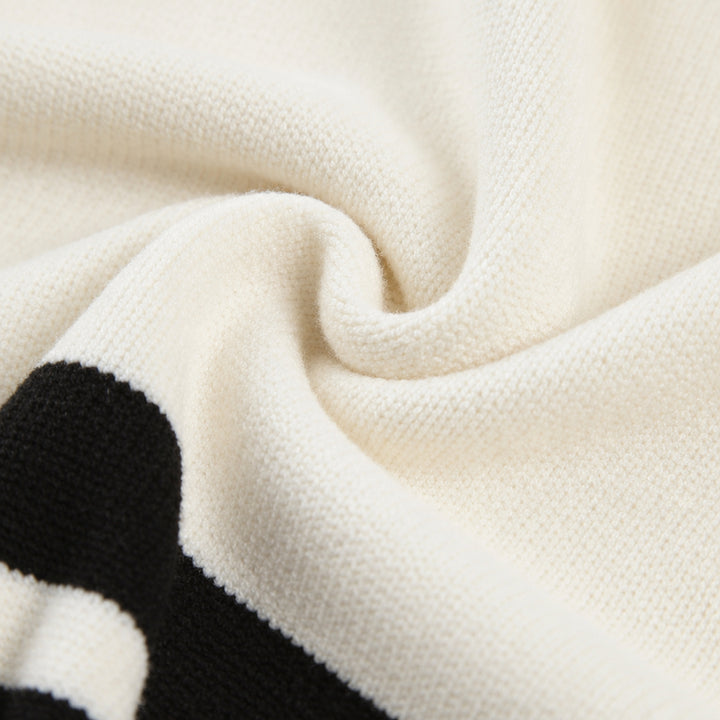 Damen Strickpullover mit hohem Kragen und Streifen | Lockere Passform mit regulärer Länge für Alltag, Stadtbummel und Freizeit