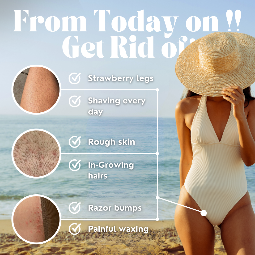 Gel d’épilation pour peau sensible | Épilation rapide en peu de temps | Pour jambes, bras, aisselles &amp; zone bikini