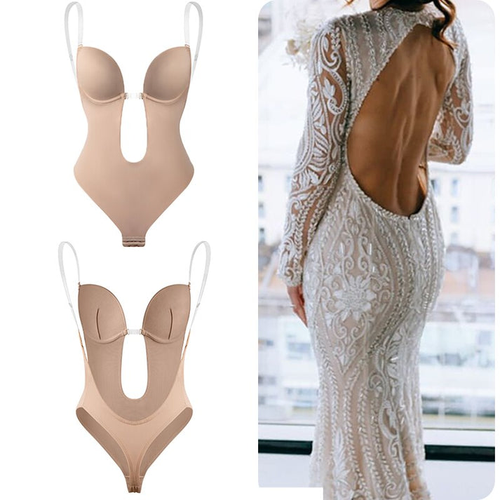 Rückenfreier BH &amp; Body Shaper für Damen | Unsichtbare Shapewear für offene Kleider | Nahtloser Halt &amp; perfekte Silhouette