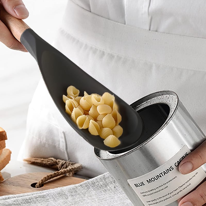 Multifunktionaler Kochlöffel &amp; Pfannenwender | Hitzebeständig bis 230°C, BPA-freies Silikon | Schonend für Antihaft | 29×7 cm