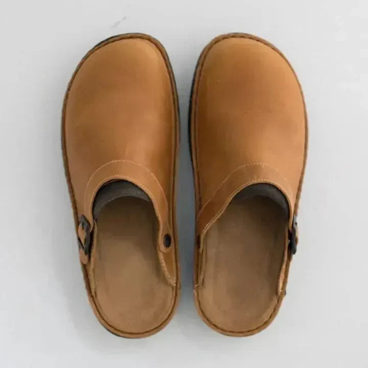 Herren Komfort-Slipper mit breiter Zehenbox | Herausnehmbare Einlegesohle &amp; Rocker-Sohle | Dämpfend, leicht &amp; atmungsaktiv
