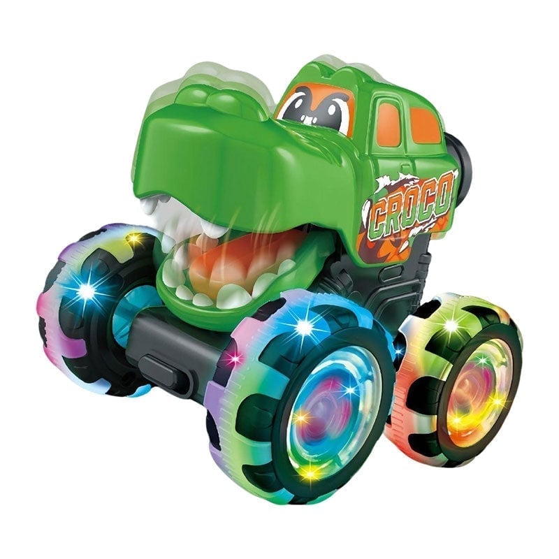 LED Stunt-Auto im Hai-Design | 360° Drehungen &amp; Leuchtende Räder | Robustes Spielzeugauto für Kinder
