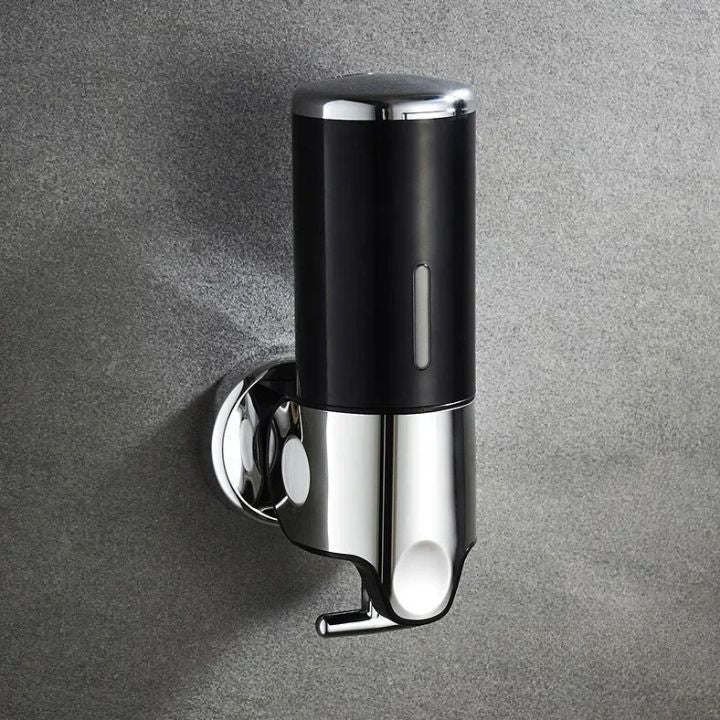 Distributore di sapone da parete | Acciaio inox e ABS | Design moderno | Salvaspazio e ricaricabile