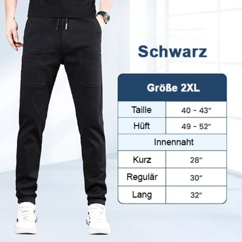 Herren Cargo-Hose mit 6 Taschen | Hochelastisch, wasserabweisend &amp; schnelltrocknend | Knitterarm, formstabil | S–4XL