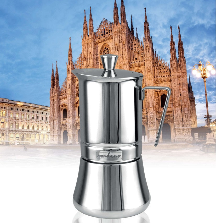 Espressokocher Edelstahl | Herdkocher für Induktion, Gas &amp; Ceran