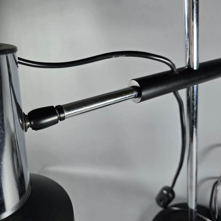 Tischlampe 70 cm | Höhenverstellbare Schreibtischlampe aus Metall mit schwenkbarem Lampenschirm