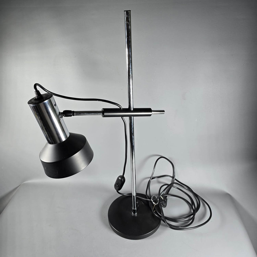 Tischlampe 70 cm | Höhenverstellbare Schreibtischlampe aus Metall mit schwenkbarem Lampenschirm