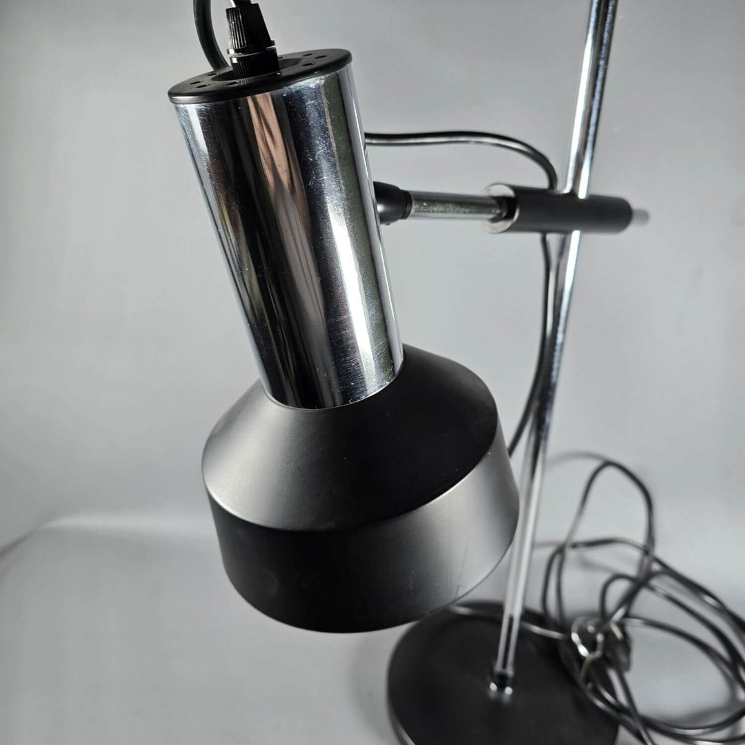 Tischlampe 70 cm | Höhenverstellbare Schreibtischlampe aus Metall mit schwenkbarem Lampenschirm