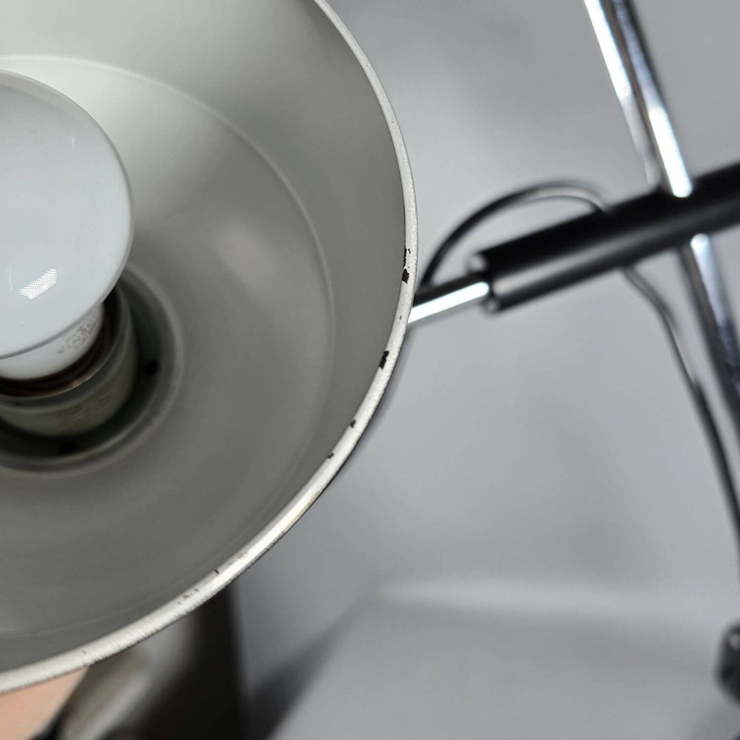 Tischlampe 70 cm | Höhenverstellbare Schreibtischlampe aus Metall mit schwenkbarem Lampenschirm