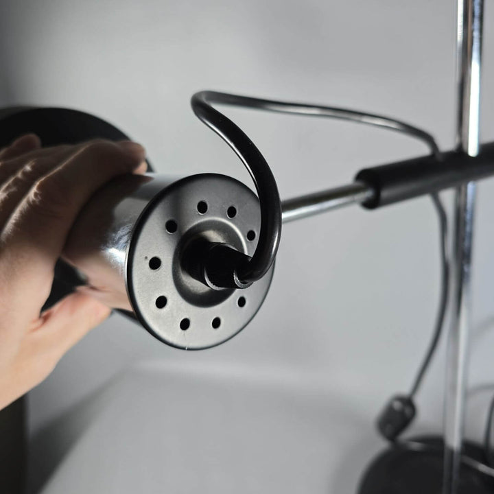Tischlampe 70 cm | Höhenverstellbare Schreibtischlampe aus Metall mit schwenkbarem Lampenschirm