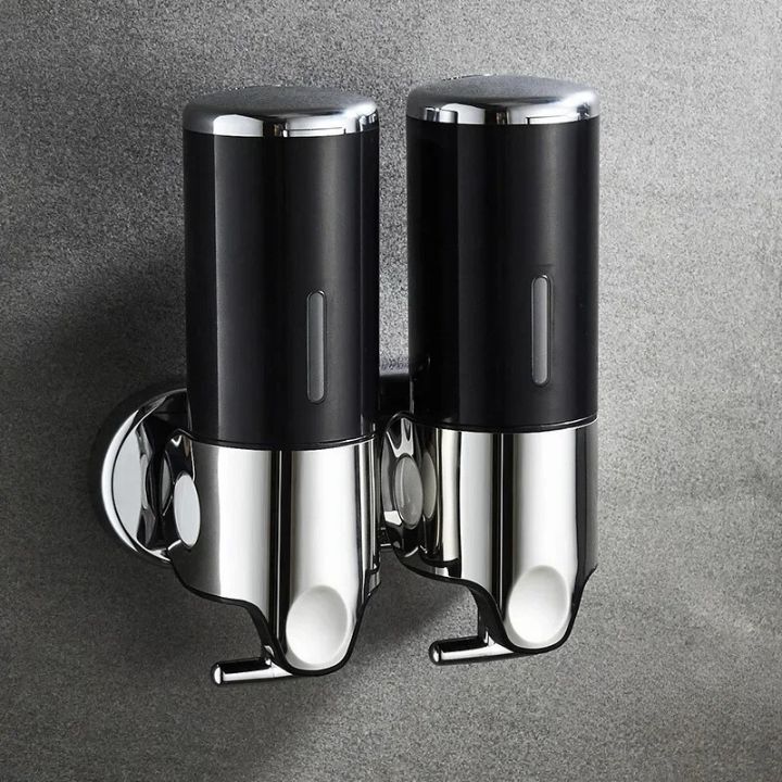 Distributore di sapone da parete | Acciaio inox e ABS | Design moderno | Salvaspazio e ricaricabile