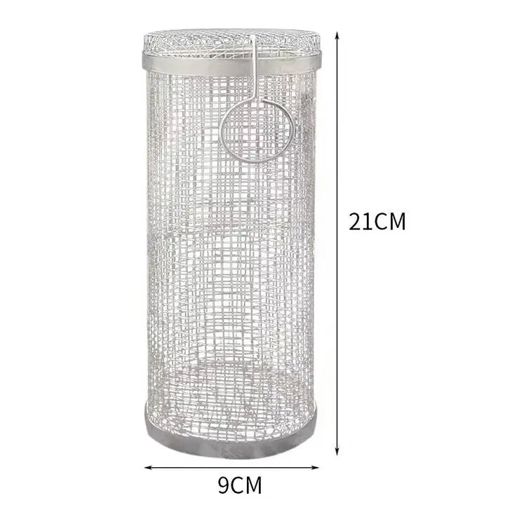 Buy 1 Get 1 Free | Portable stainless steel grill basket with wheels