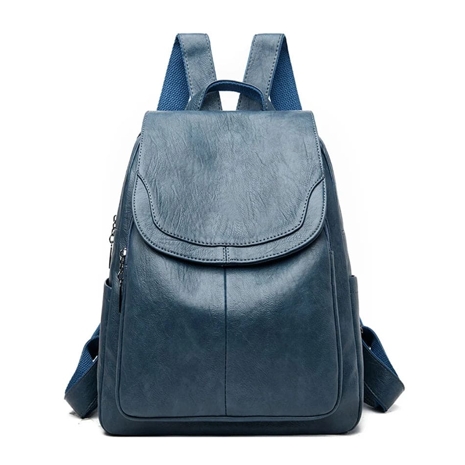 Leder Rucksack | Anti-Diebstahl mit versteckten Reißverschlüssen und 15-Zoll-Laptopfach