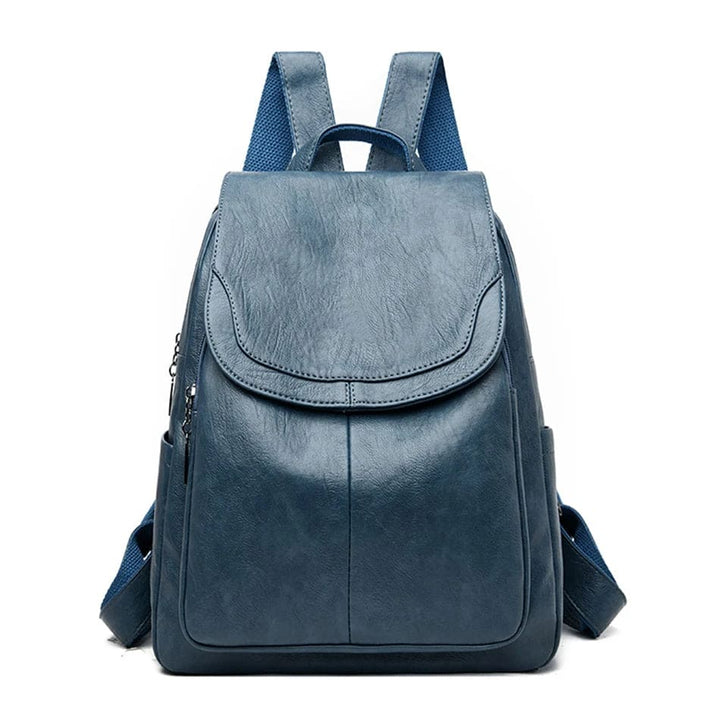 Leder Rucksack | Anti-Diebstahl mit versteckten Reißverschlüssen und 15-Zoll-Laptopfach