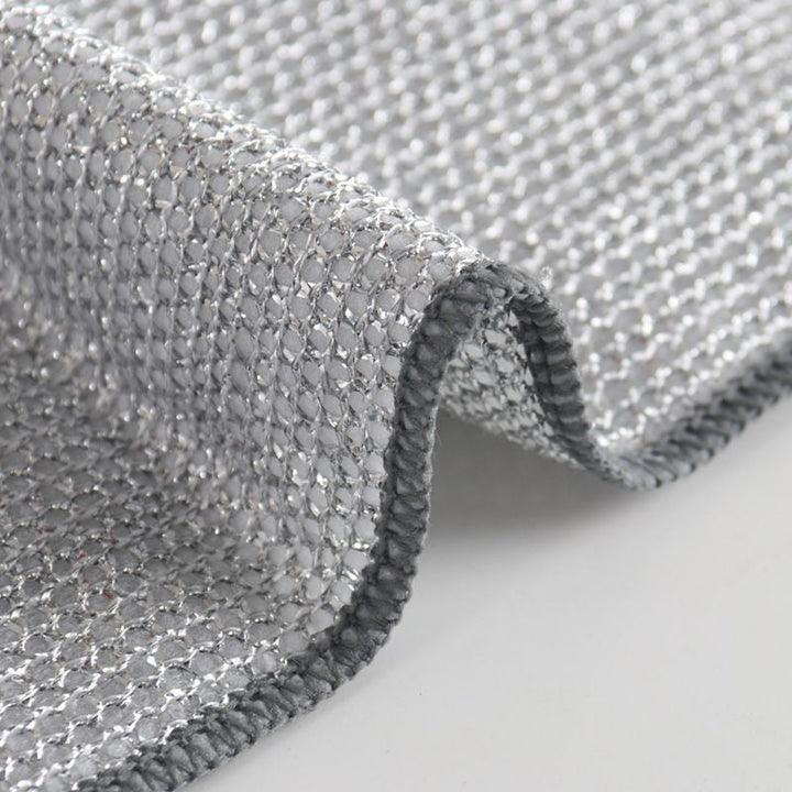 Panni pulisci filo 20×20 cm | Forte potere sgrassante, asciugatura rapida e riutilizzabili | Per pentole, padelle, fornelli e griglie | 5+5 omaggio