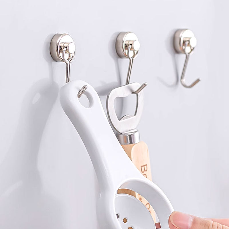 180° drehbarer Magnet-Haken | Starker Wandhaken ohne Bohren | 6–18 kg Tragkraft | Multifunktionaler Organizer