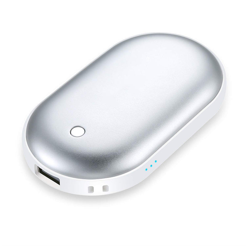 Wiederaufladbarer Handwärmer 5200 mAh | 3 Heizstufen bis 55 °C, Powerbank-Funktion und beidseitige Wärme | 4–8 Std.