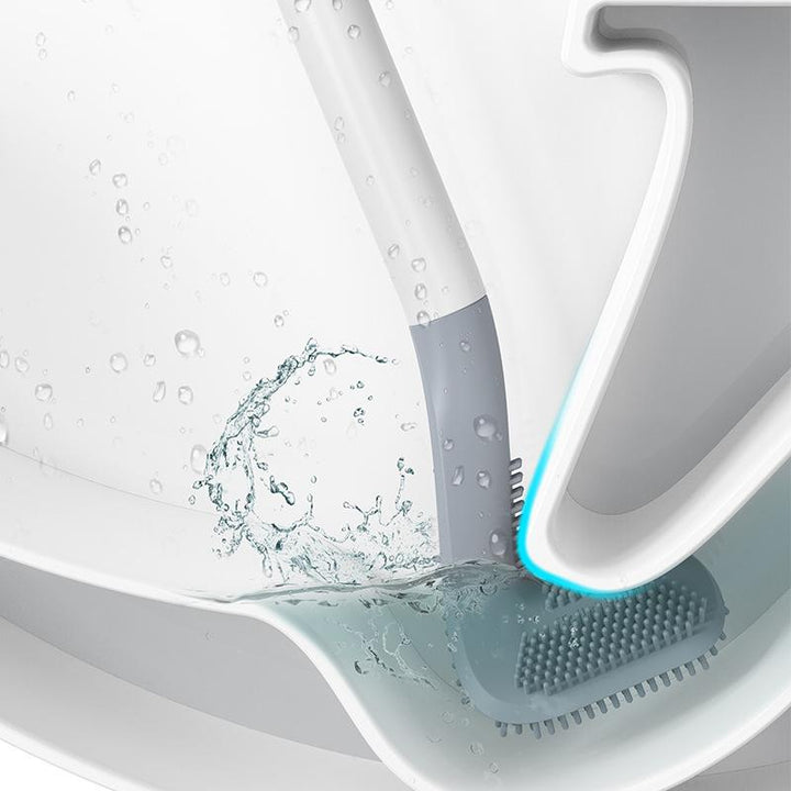 Toilettenbürste mit spritzarmemz | Tiefenreinigung bis in Ecken | Hygienisch &amp; langlebig | Wandhalterung zur Montage