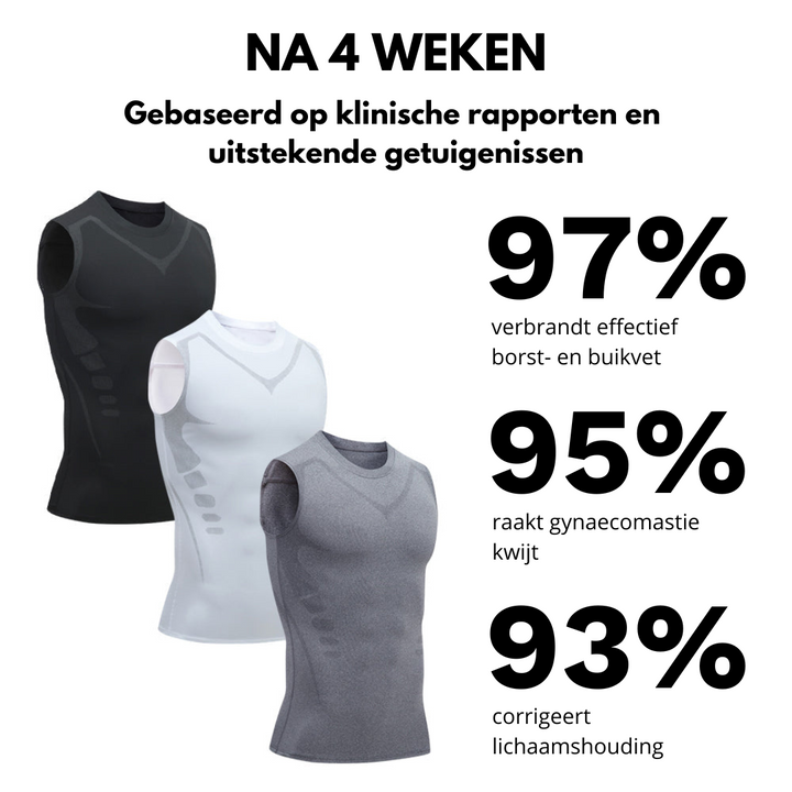 Haltungskorrektur-Shirt Herren | Kompressionsshirt zur Unterstützung von Rücken &amp; Schultern | Diskret &amp; bequem